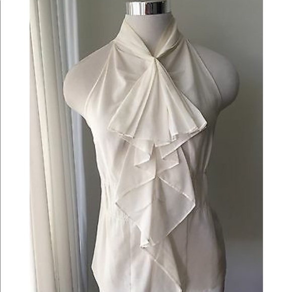 VINCE Blouse Ruffle Front Sleeveless Sz 2 - Picture 2 of 15